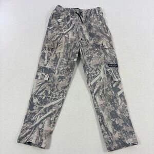Public Record Cargo Pants Kids Size 10/12 Grey Tree Camo Ripstop Gorpcore